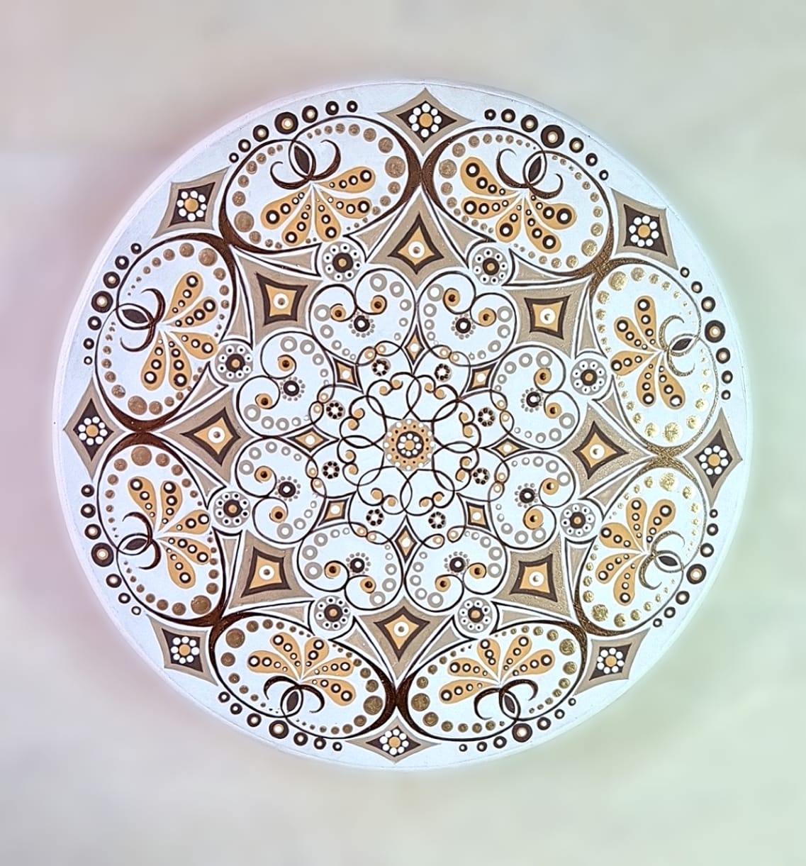 Mandala "Caramel Fantasy" handmade. Painting. Wall decorations. Home décor. Boho style.