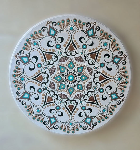 Mandala "Blue Lagoon" Handmade. Painting. Wall decorations. Home Decor. Boho Style.