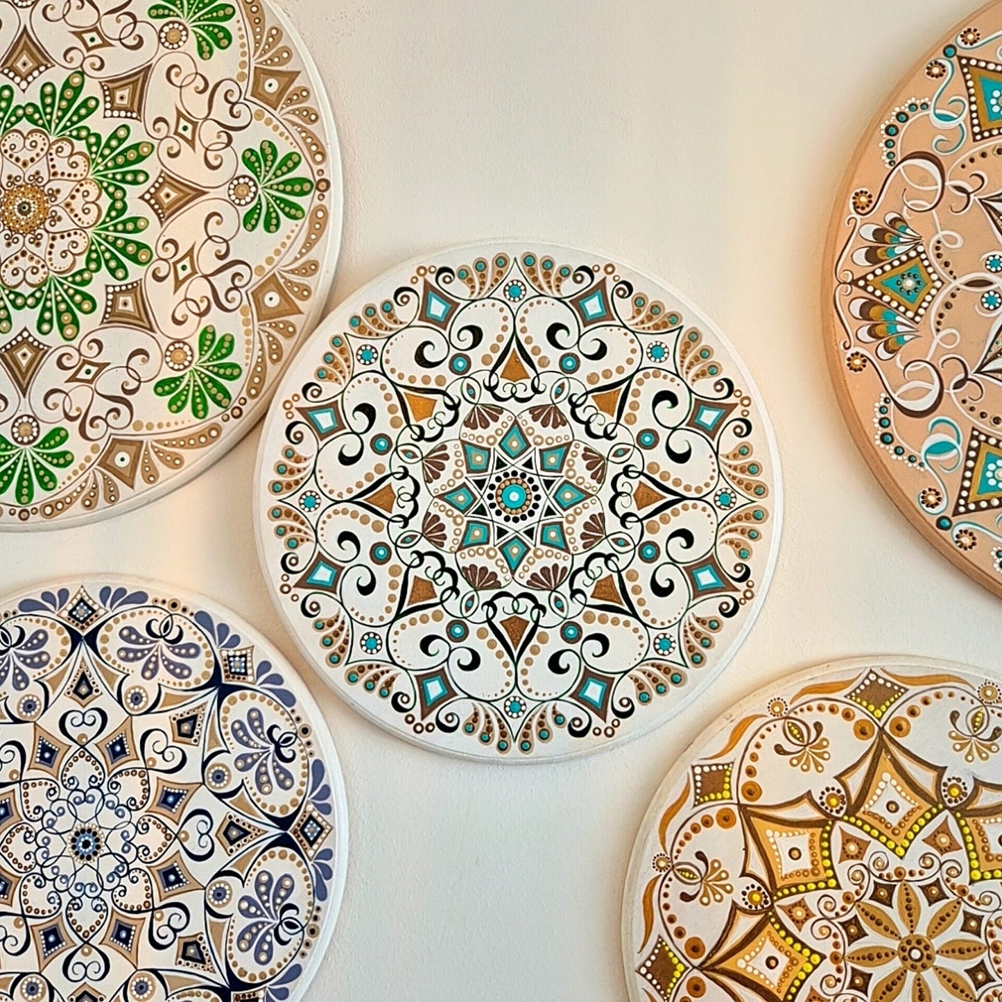Mandala "Blue Lagoon" Handmade. Painting. Wall decorations. Home Decor. Boho Style.