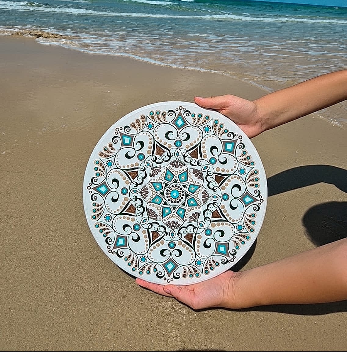 Mandala "Blue Lagoon" Handmade. Painting. Wall decorations. Home Decor. Boho Style.