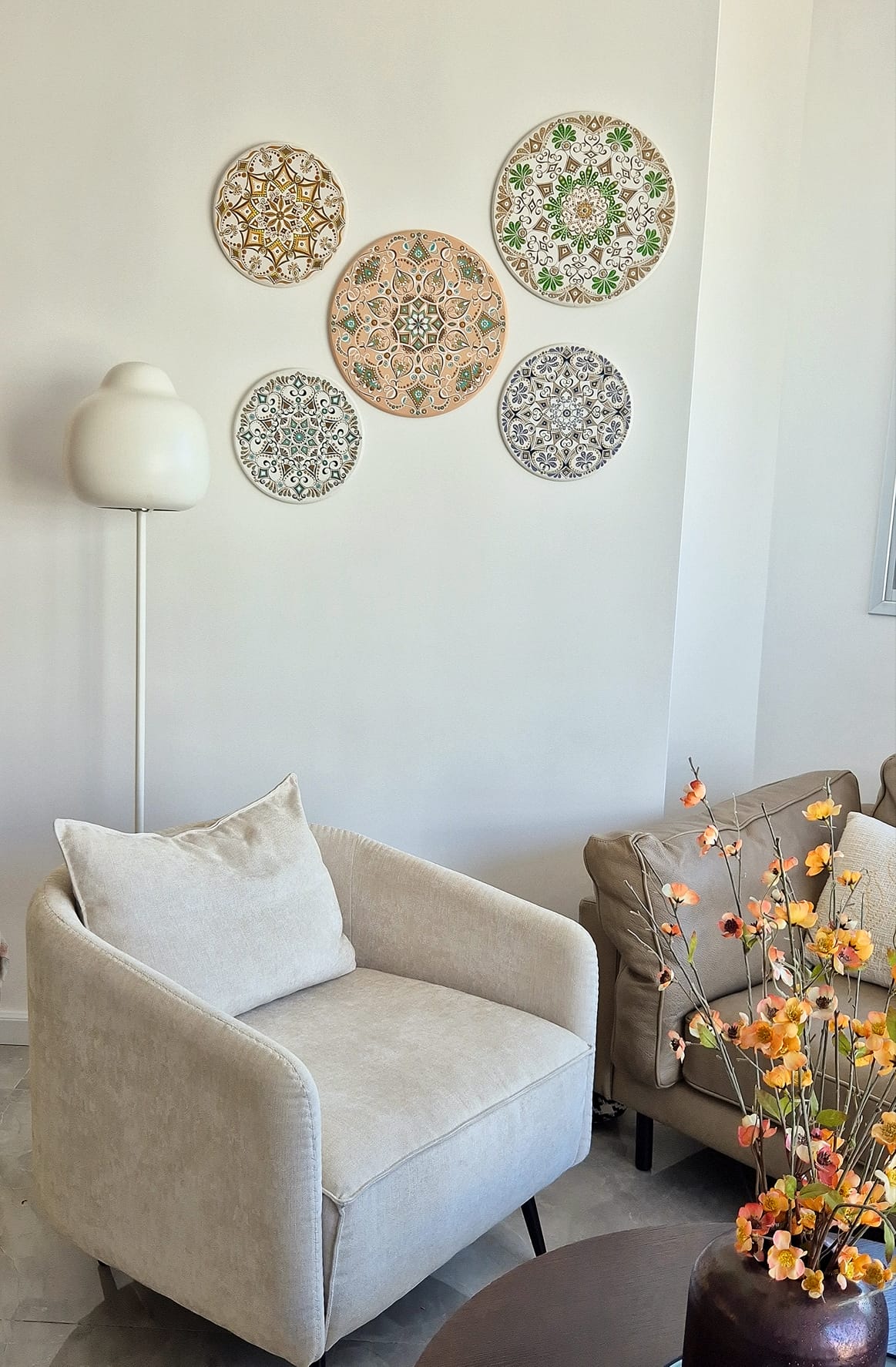 Mandala "Blue Lagoon" Handmade. Painting. Wall decorations. Home Decor. Boho Style.
