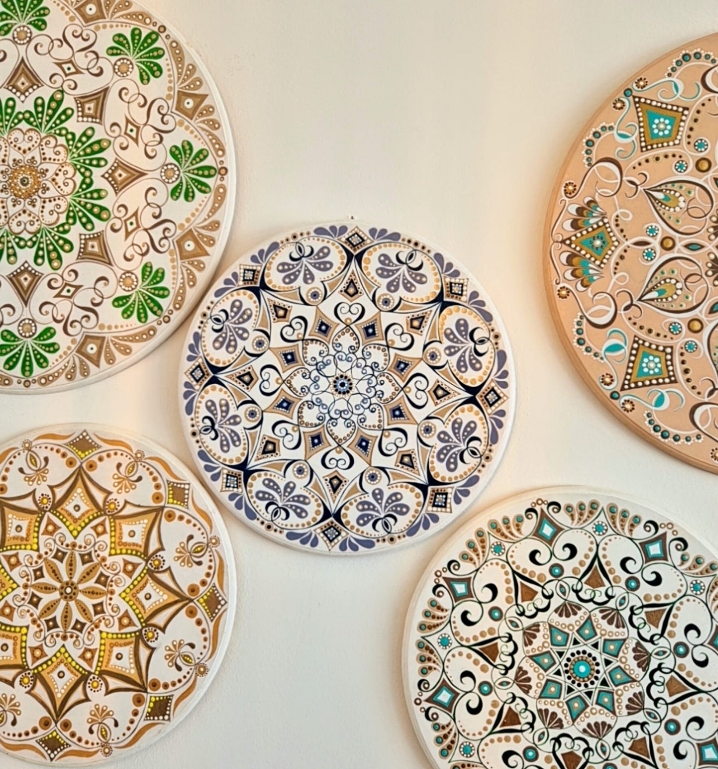 Mandala "Sea Pearl" Handmade. Painting. Wall decorations. Home Decor. Boho Style.
