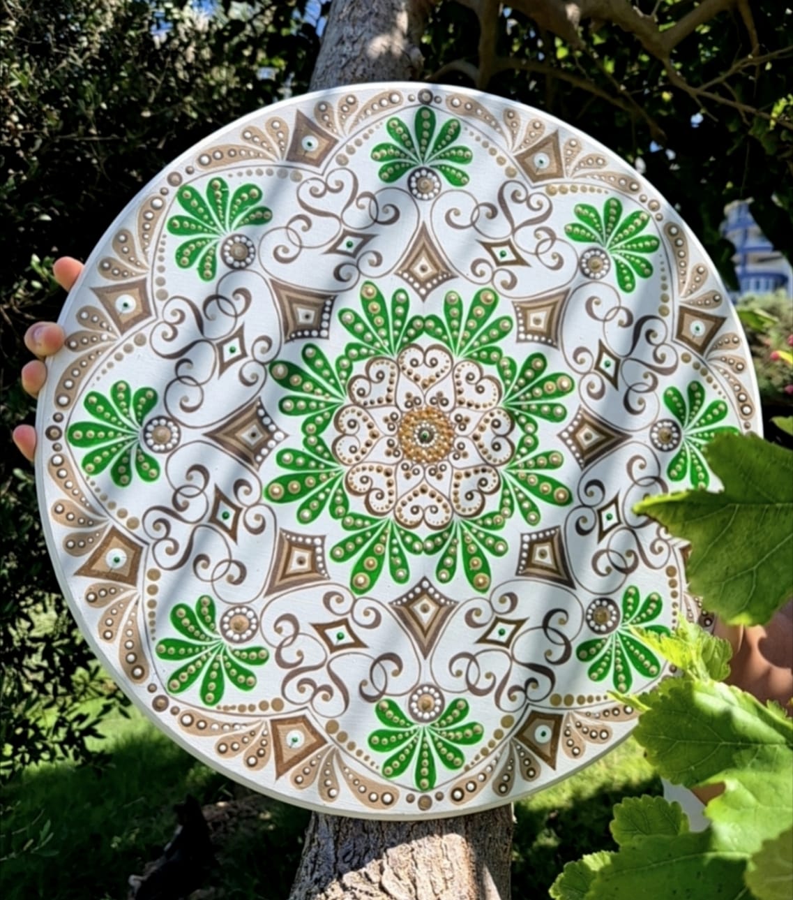 Mandala "Forest Fairy" Handmade. Painting. Wall decorations. Home Decor. Boho Style.