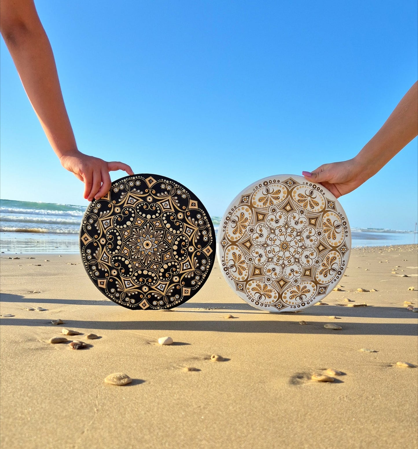 Mandala "Caramel Fantasy" handmade. Painting. Wall decorations. Home décor. Boho style.