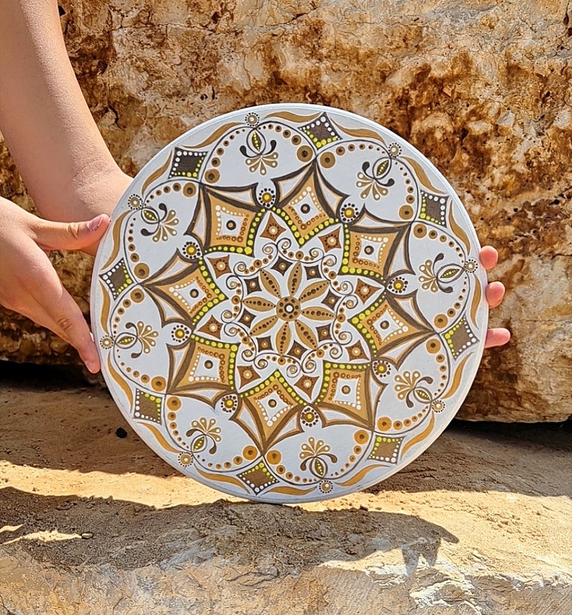 Mandala "Golden Jerusalem" handmade Painting Wall decorations Home décor Boho style